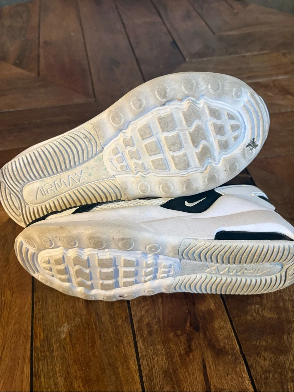 Nike Kids Black and White Air Max Style Sneakers